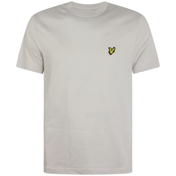 T-shirt beige con mini logo per uomo