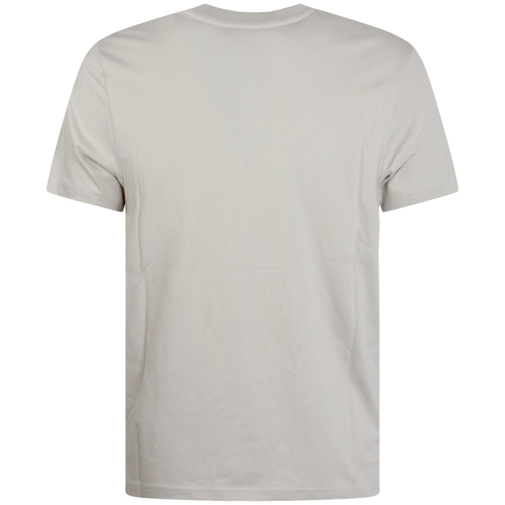 T-shirt beige con mini logo per uomo