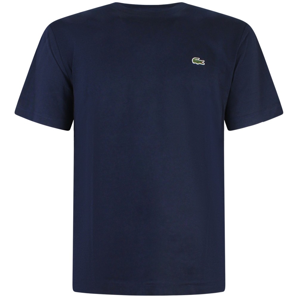 T-shirt blu con mini logo per uomo