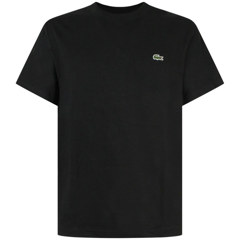 T-shirt nera con mini logo per uomo
