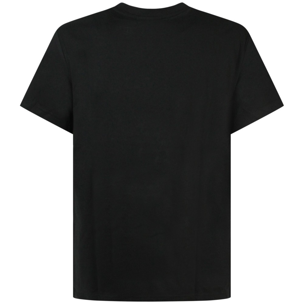 T-shirt nera con mini logo per uomo
