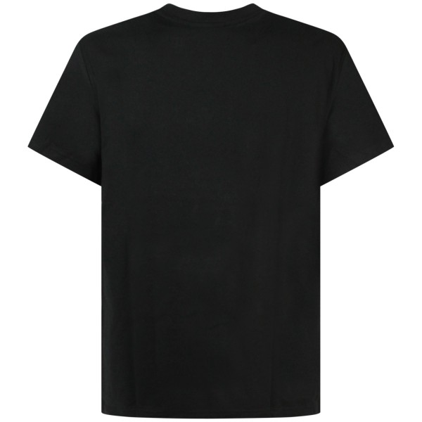 T-shirt nera con mini logo per uomo