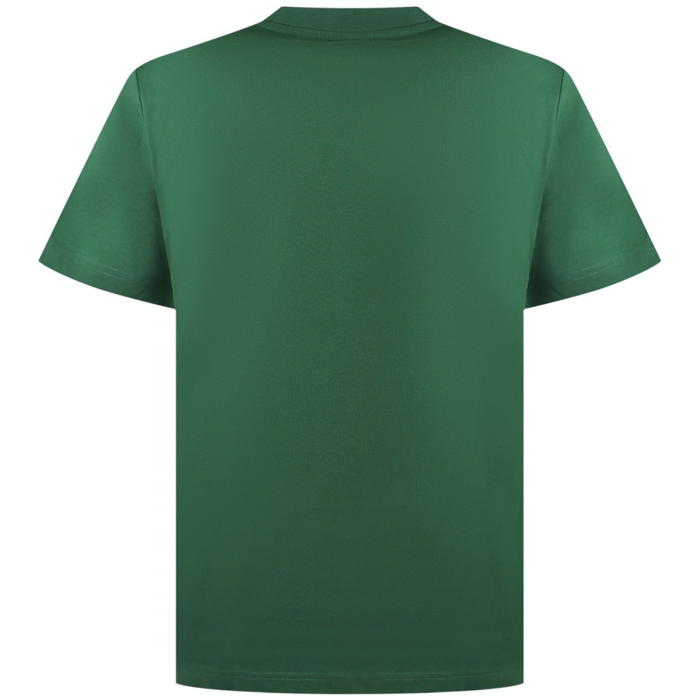 T-shirt verde con mini logo per uomo