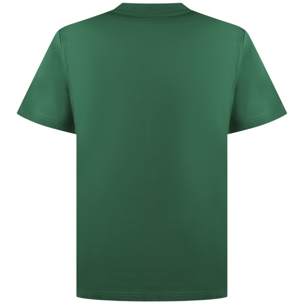 T-shirt verde con mini logo per uomo