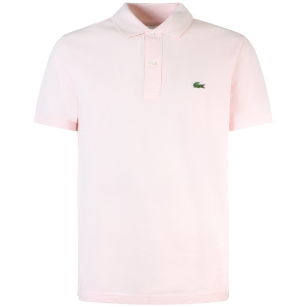 Polo rosa con mini logo slim fit per uomo