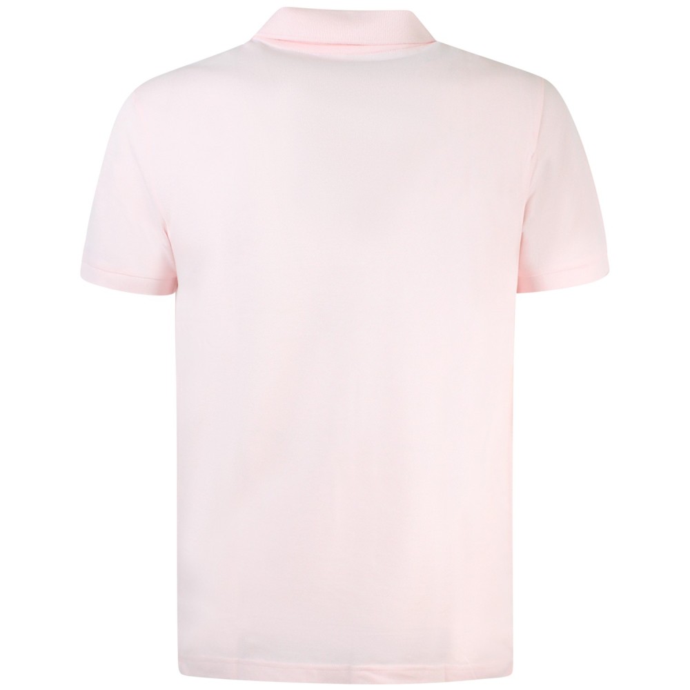 Polo rosa con mini logo slim fit per uomo