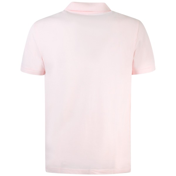 Polo rosa con mini logo slim fit per uomo