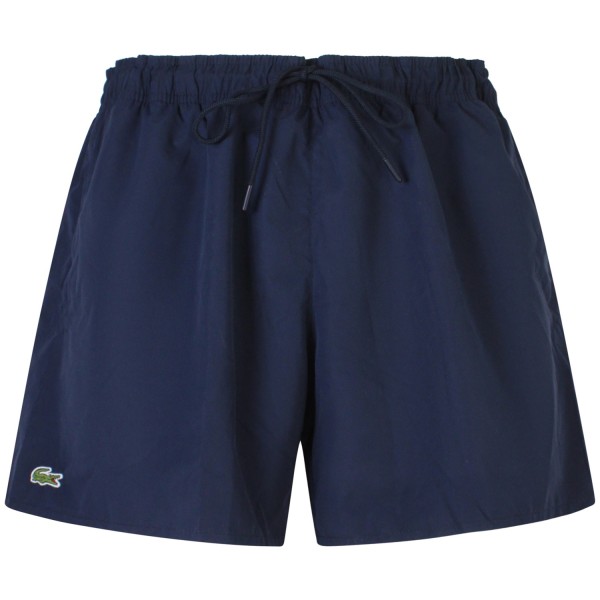 Shorts mare blu con mini logo per uomo