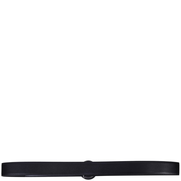 Cintura nera reversibile per uomo