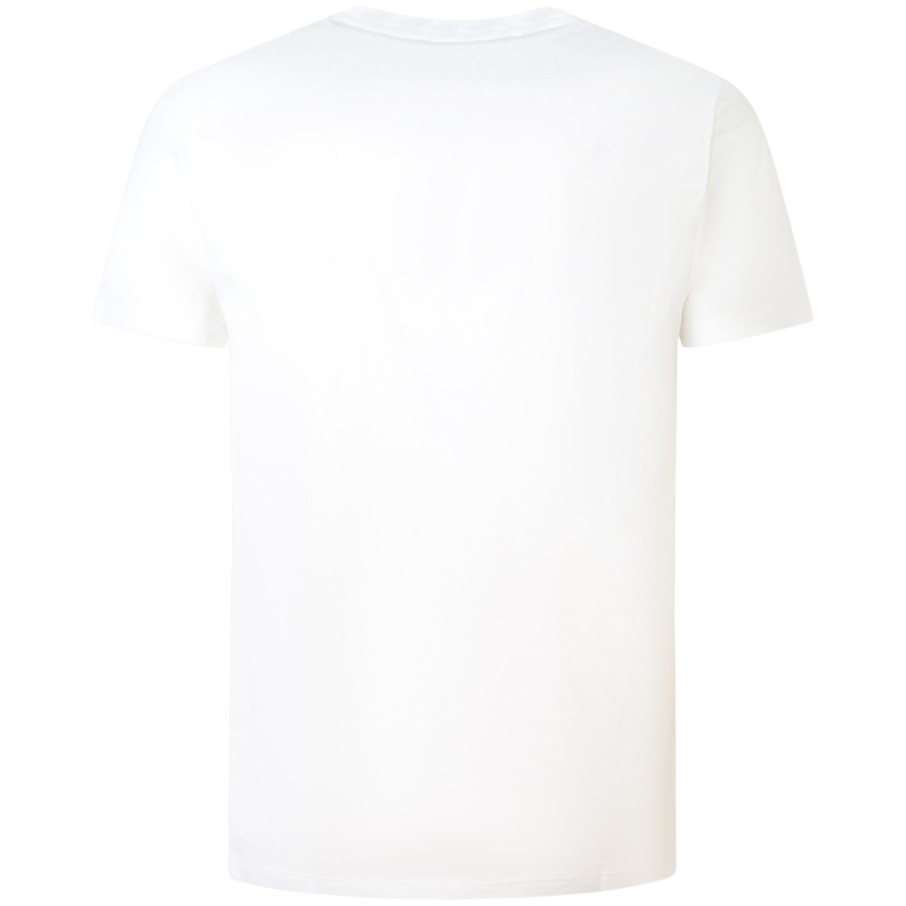 T-shirt bianca con mini logo per uomo