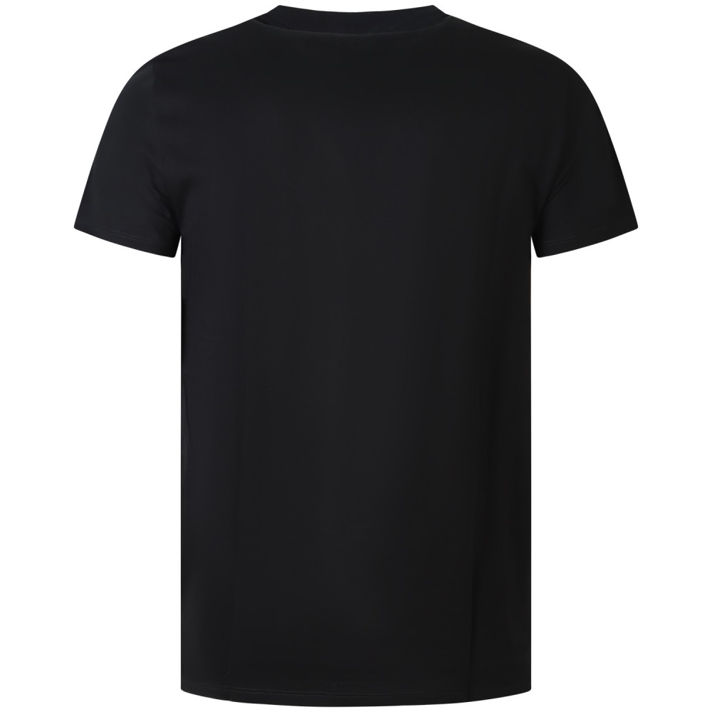 T-shirt nera con mini logo per uomo