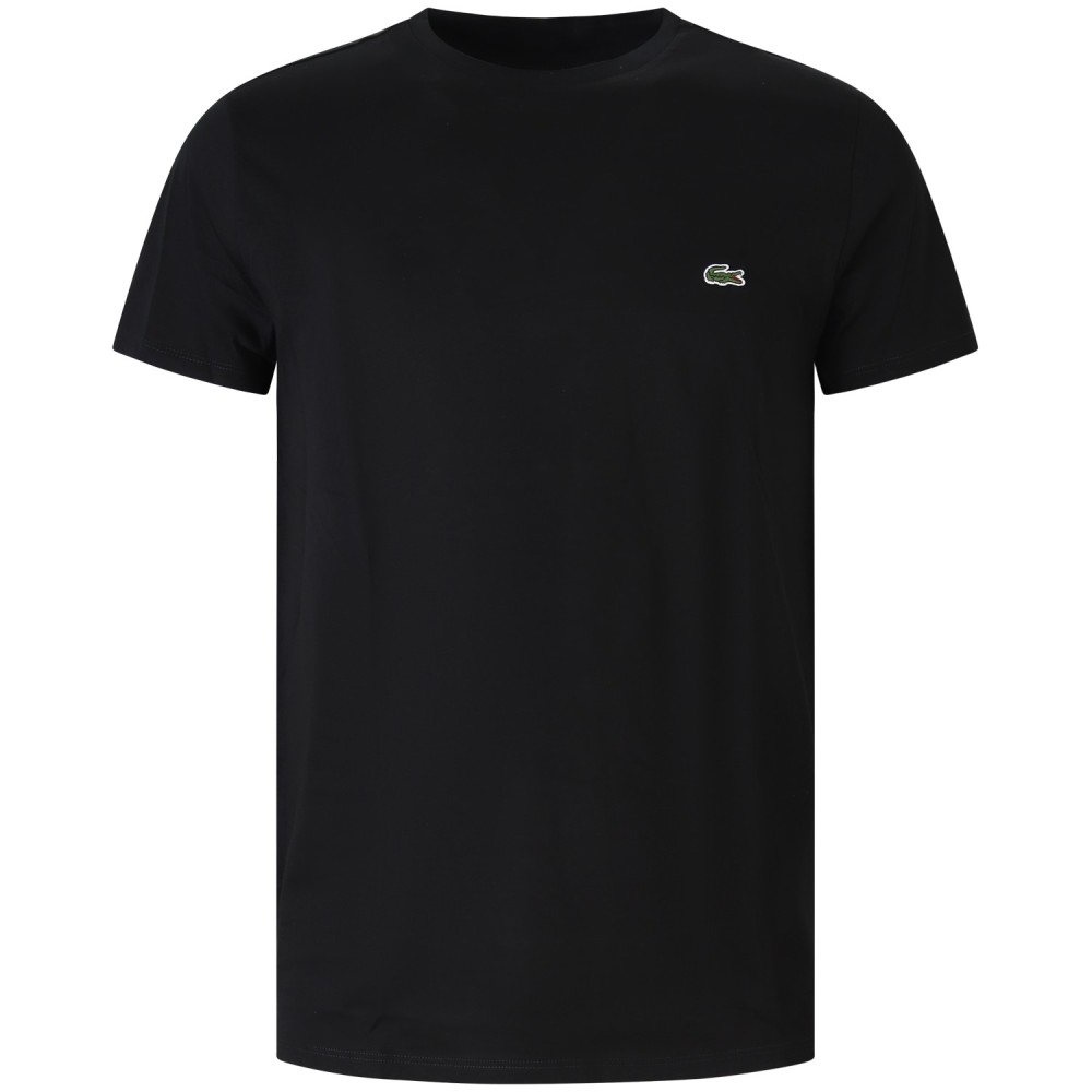 T-shirt nera con mini logo per uomo