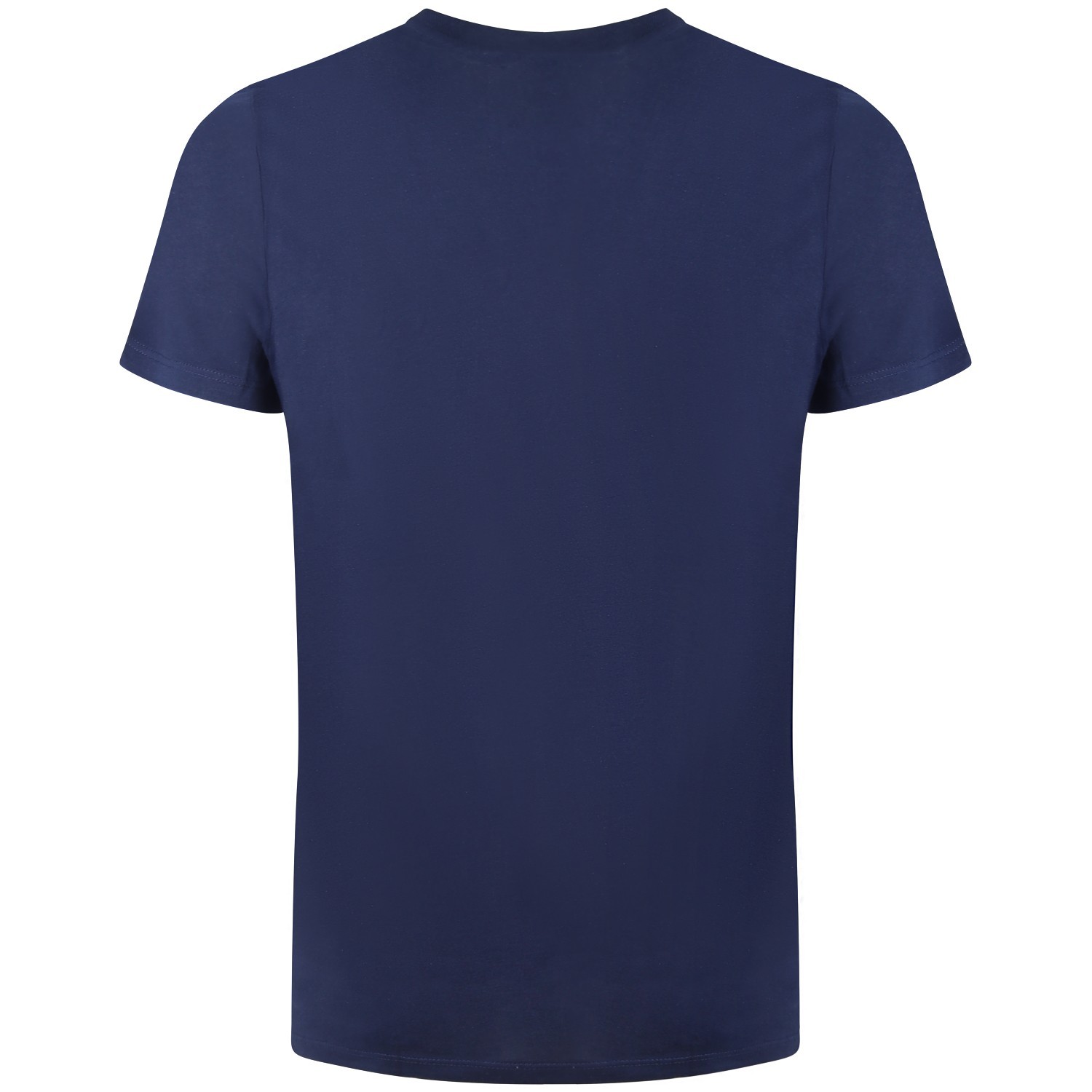 T-shirt blu con mini logo per uomo 2