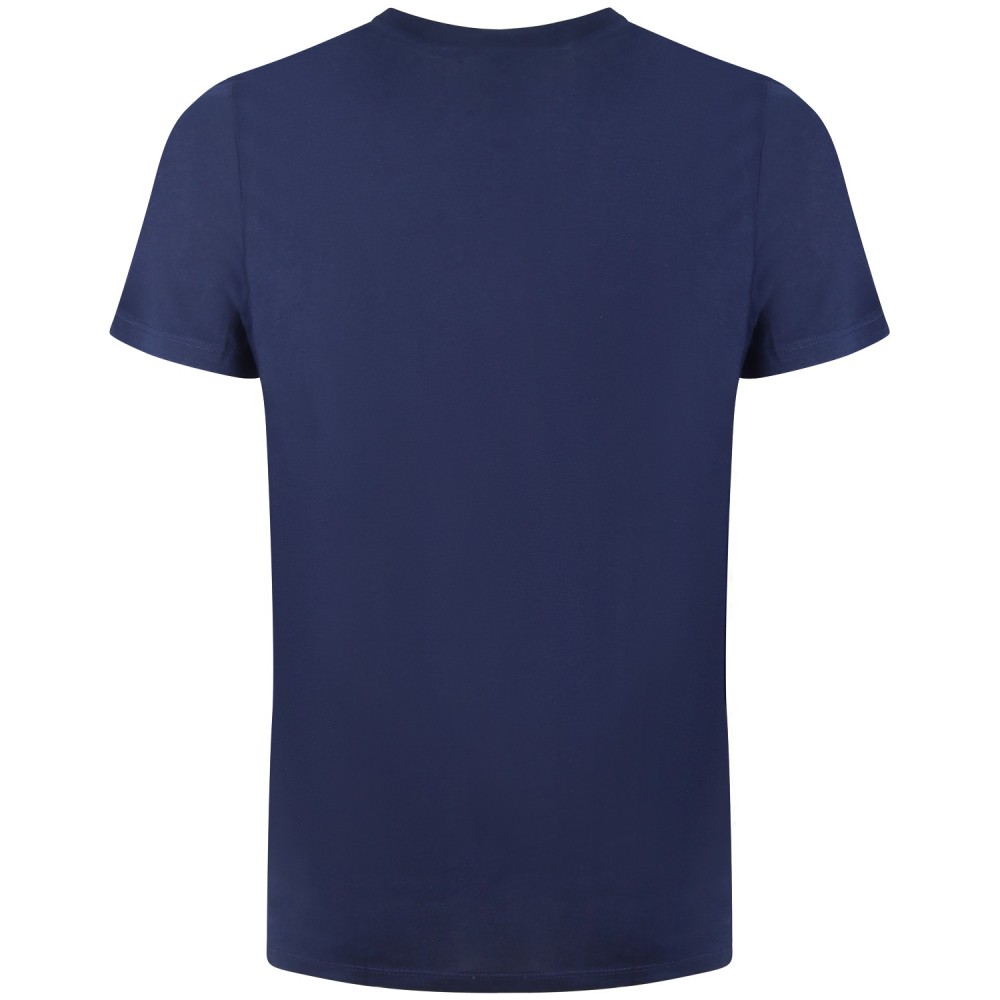 T-shirt blu con mini logo per uomo