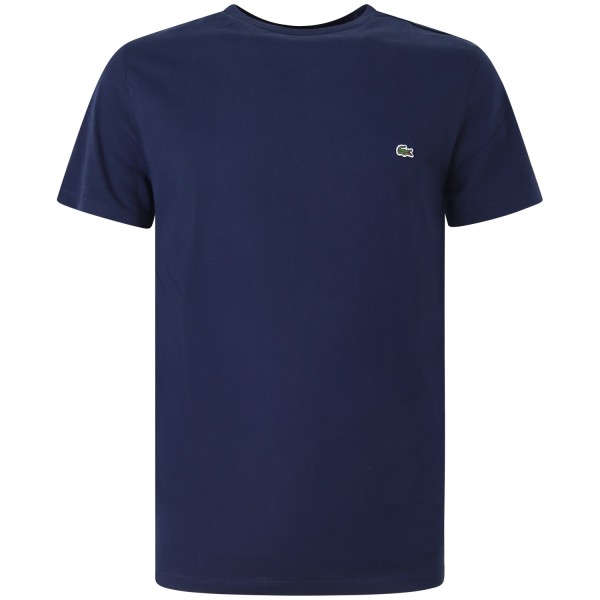 T-shirt blu con mini logo per uomo