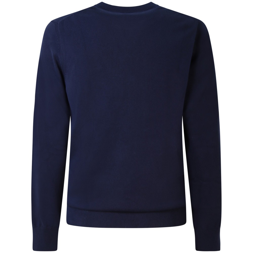 Maglione blu con mini logo per uomo