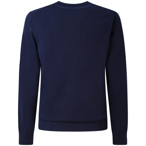 Maglione blu con mini logo per uomo