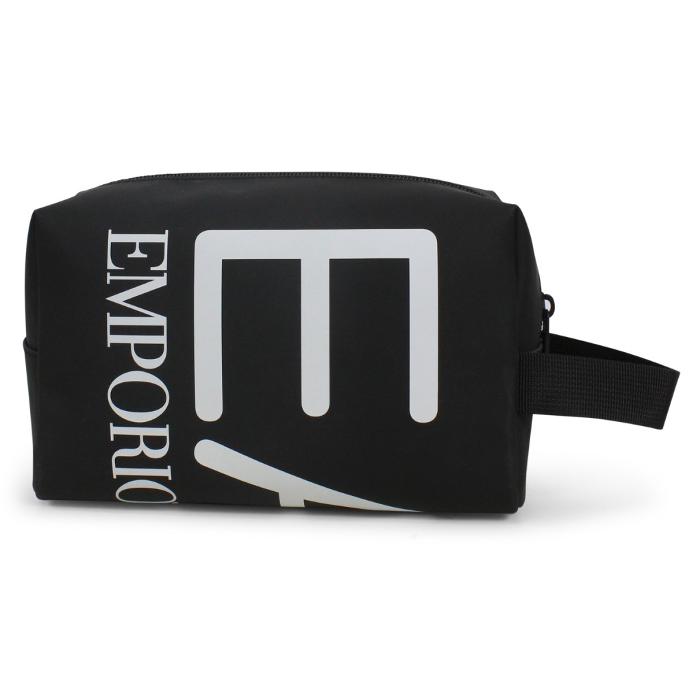 Pochette nera con logo per uomo