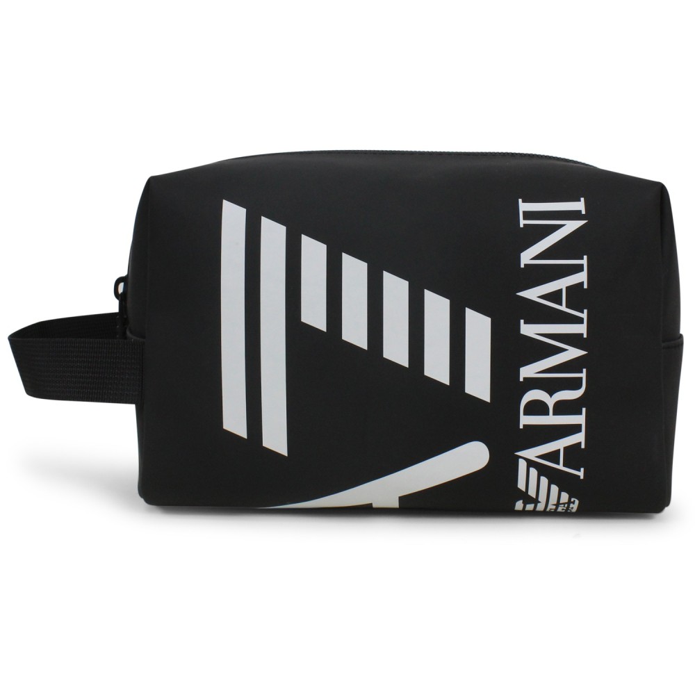 Pochette nera con logo per uomo