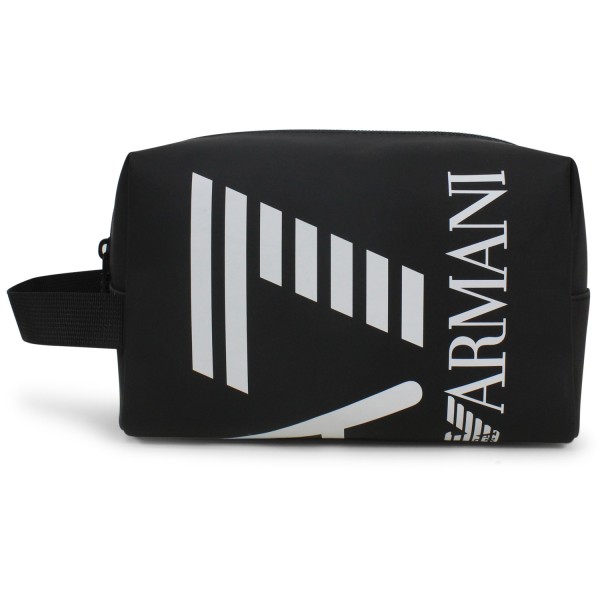 Pochette nera con logo per uomo