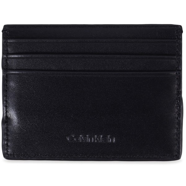 Portacarte nero con mini logo per uomo