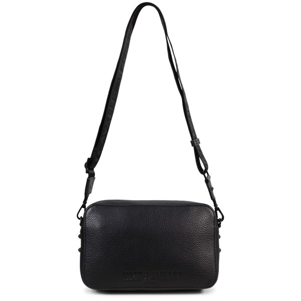 Pochette nera con logo per uomo