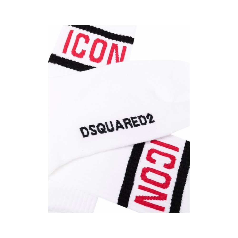 Calze bianche con logo per uomo