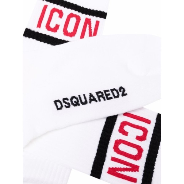 Calze bianche con logo per uomo