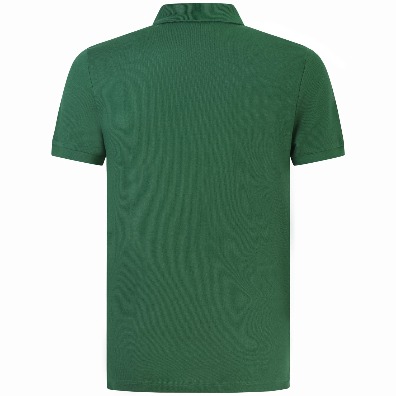 Polo verde con mini logo slim fit per uomo 2