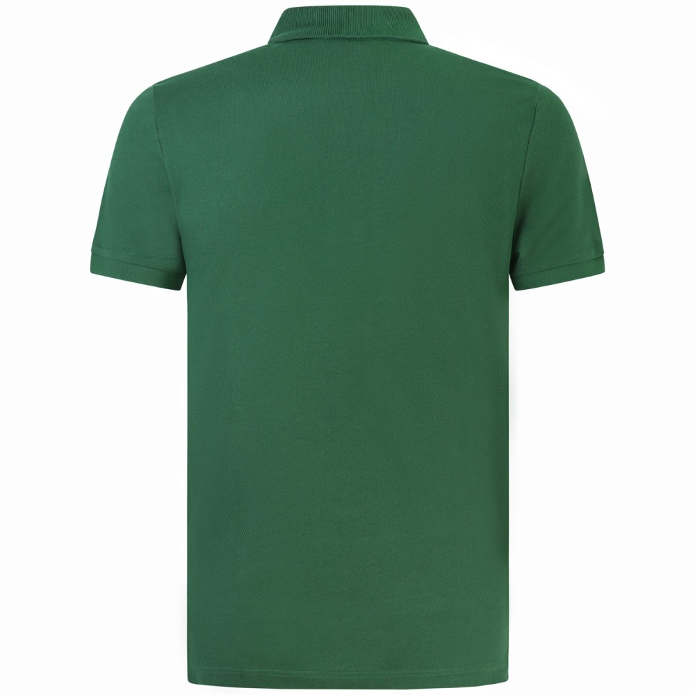 Polo verde con mini logo slim fit per uomo