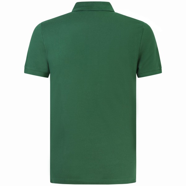 Polo verde con mini logo slim fit per uomo