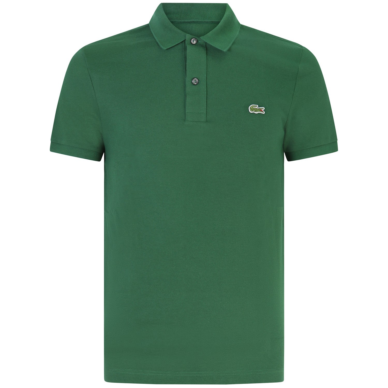 Polo verde con mini logo slim fit per uomo
