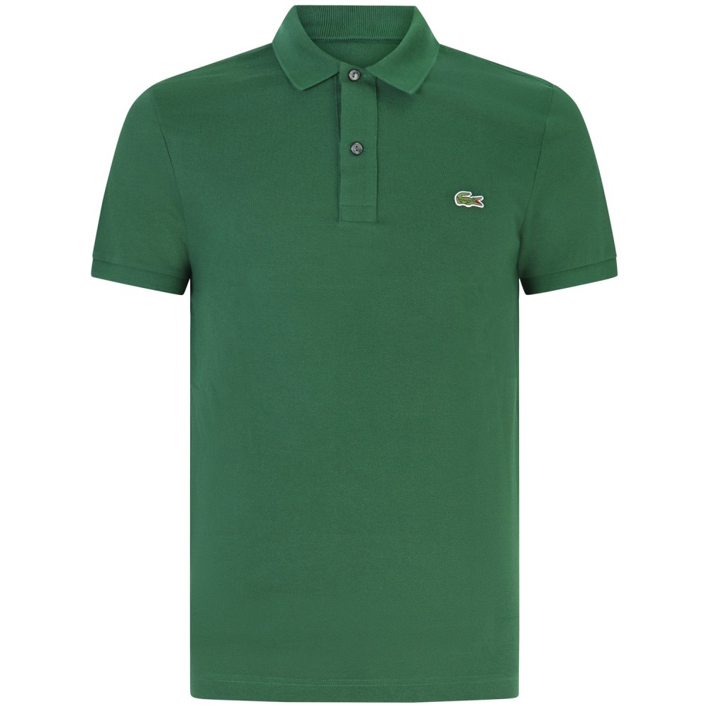 Polo verde con mini logo slim fit per uomo