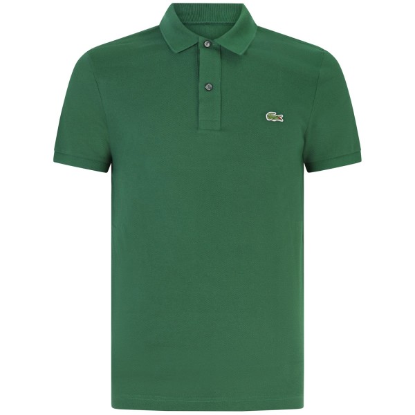 Polo verde con mini logo slim fit per uomo