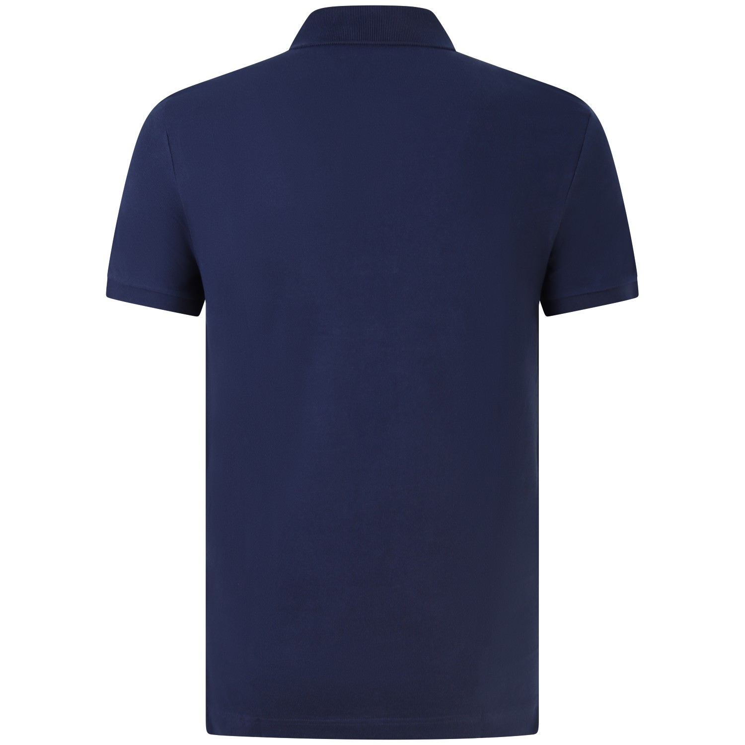Polo blu con mini logo slim fit per uomo 2