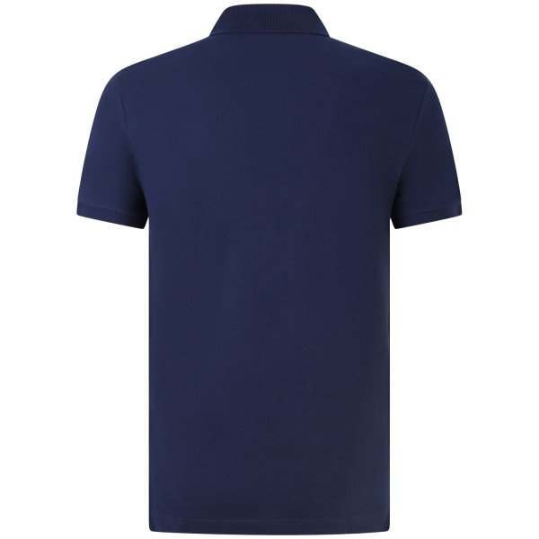 Polo blu con mini logo slim fit per uomo