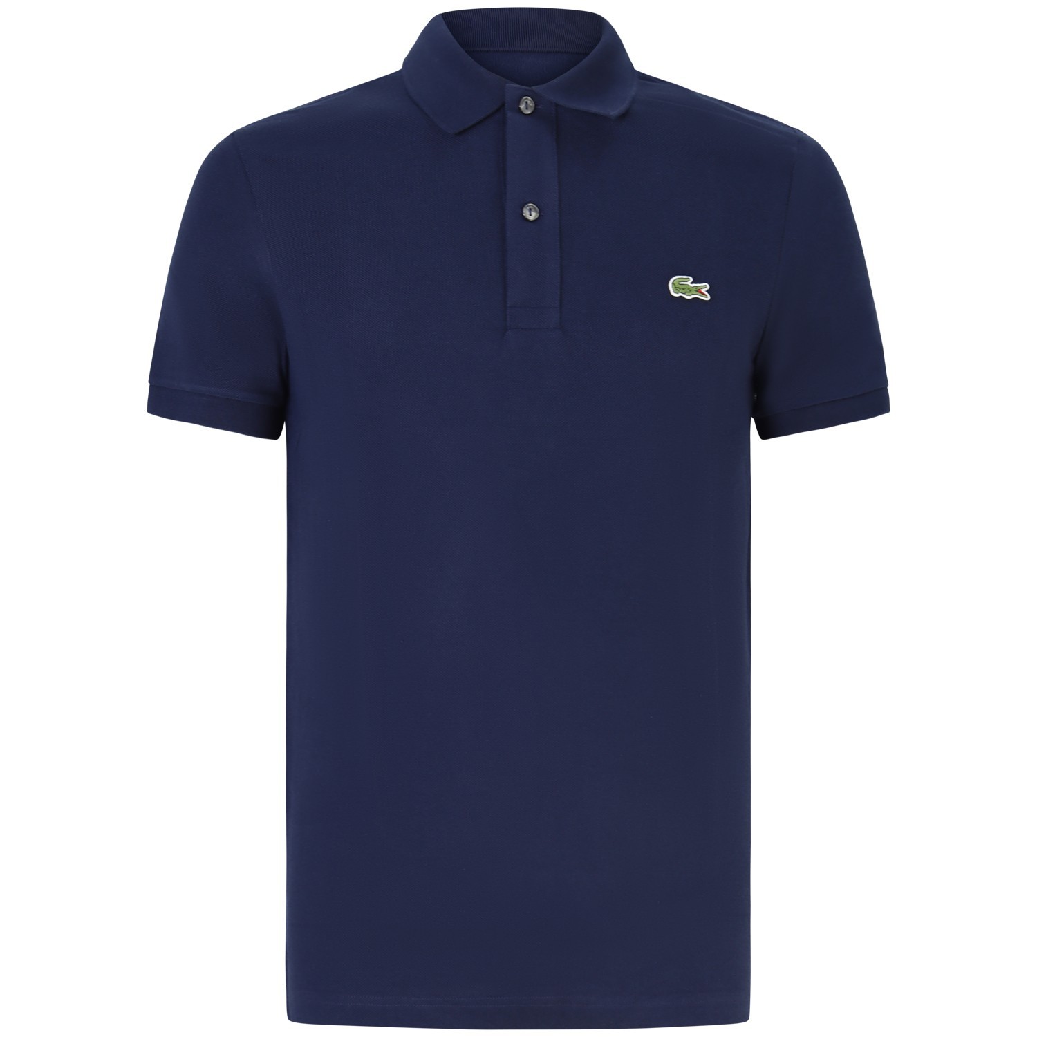 Polo blu con mini logo slim fit per uomo
