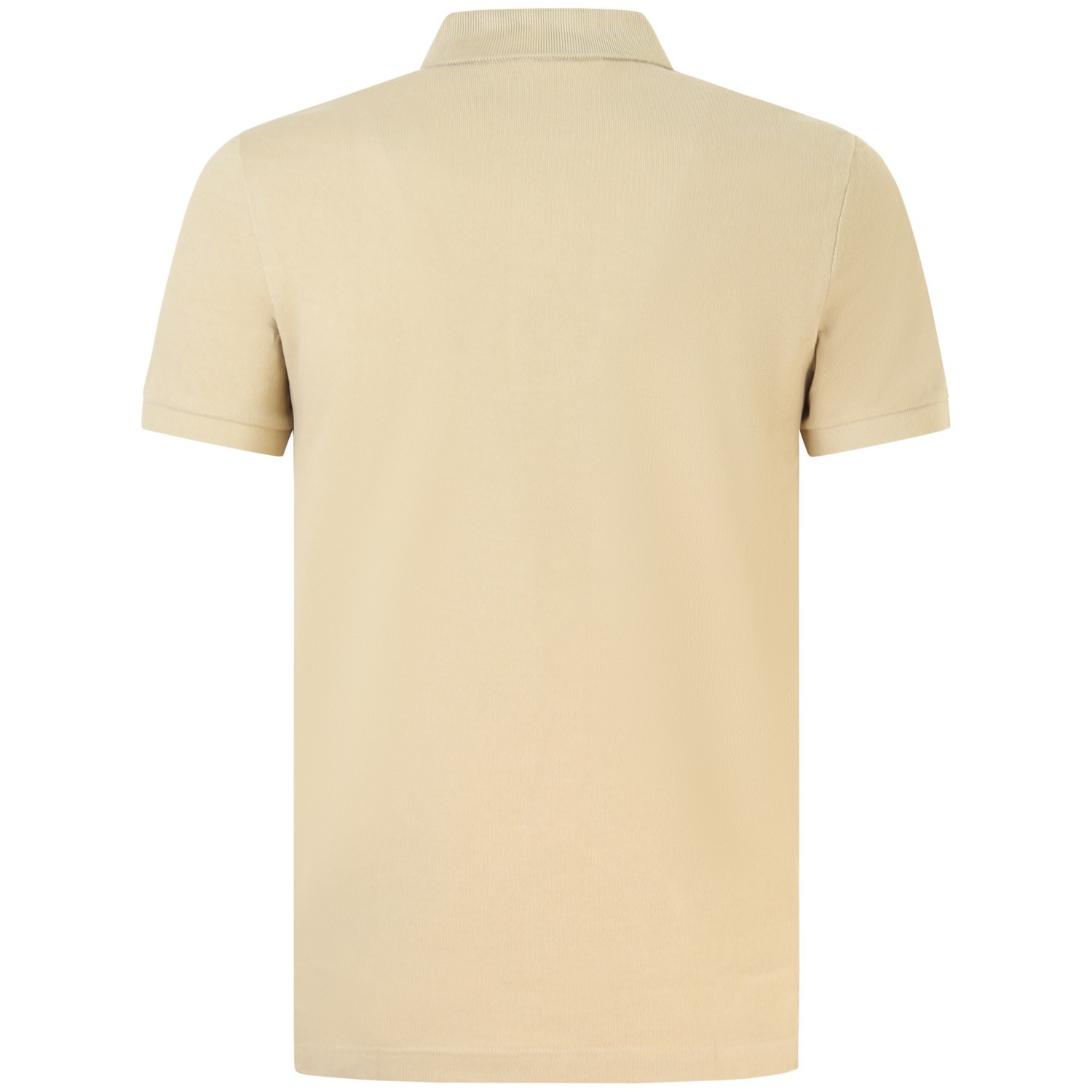 Polo beige con mini logo slim fit per uomo 2
