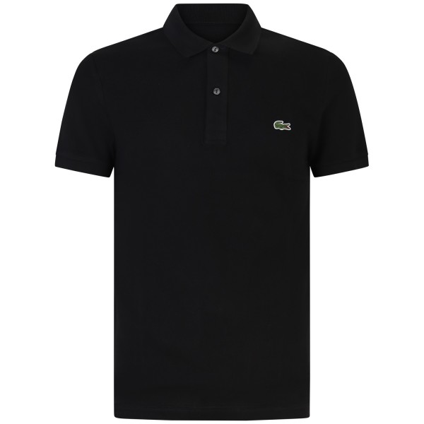 Polo nera con mini logo slim fit per uomo