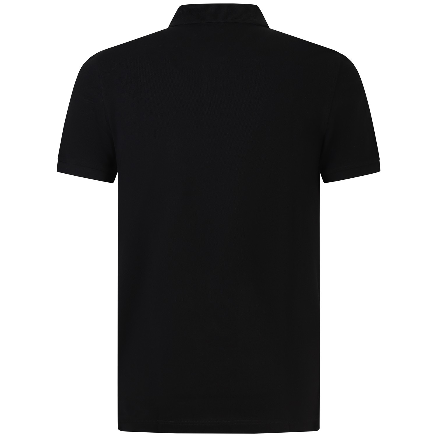 Polo nera con mini logo slim fit per uomo 2