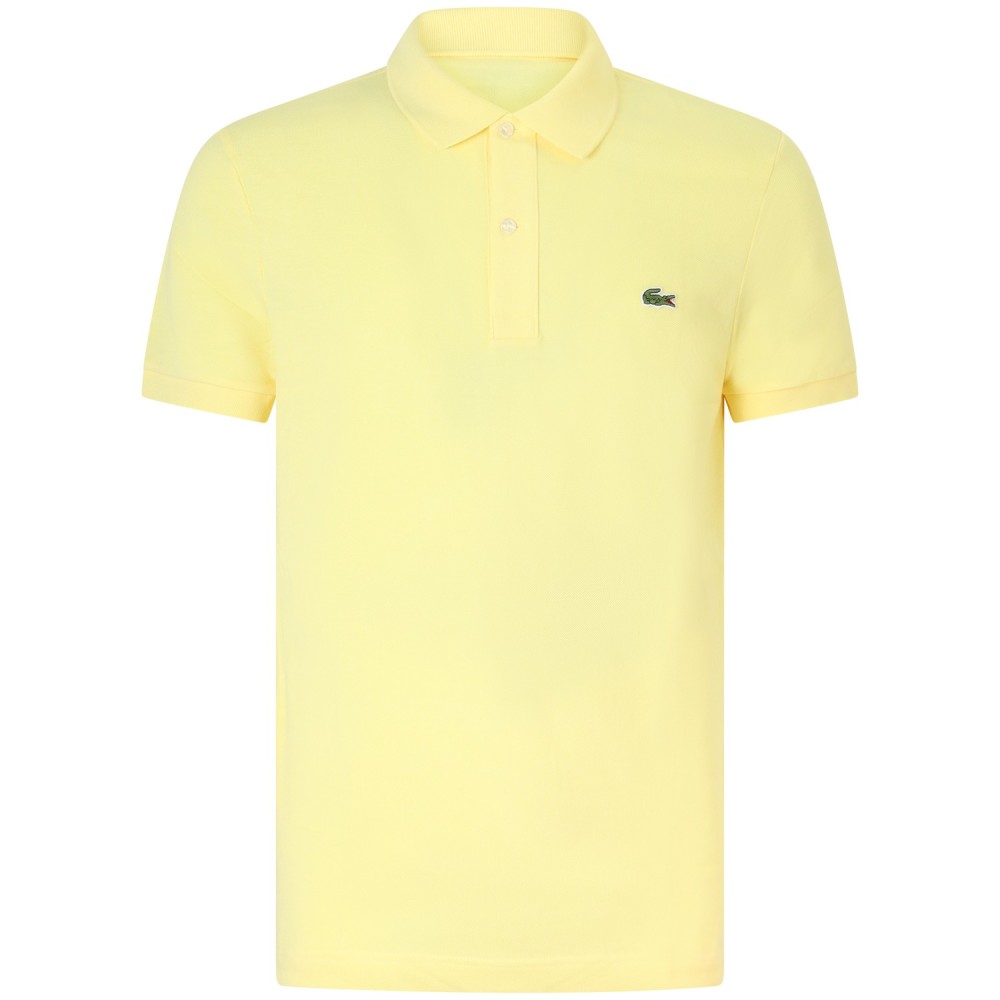 Polo gialla con mini logo slim fit per uomo