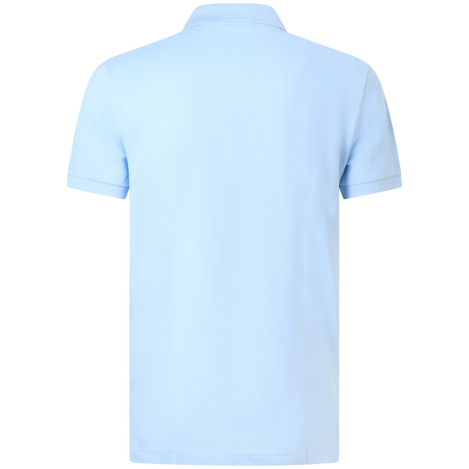 Polo celeste con mini logo slim fit per uomo 2