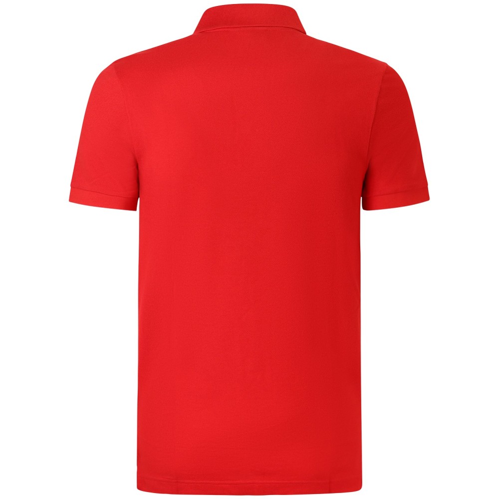 Polo rossa con mini logo slim fit per uomo