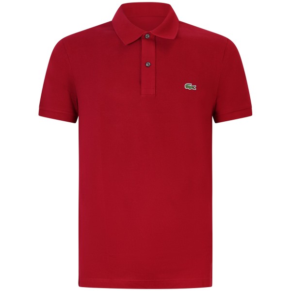 Polo bordeaux con mini logo slim fit per uomo