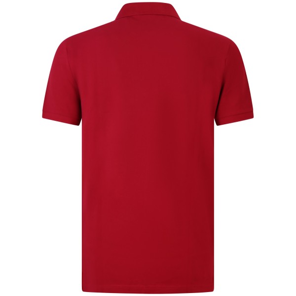 Polo bordeaux con mini logo slim fit per uomo