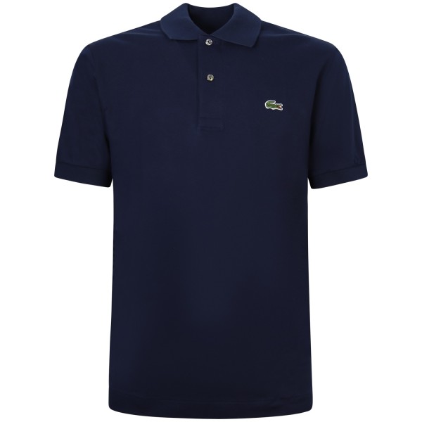 Polo blu con mini logo classic fit per uomo