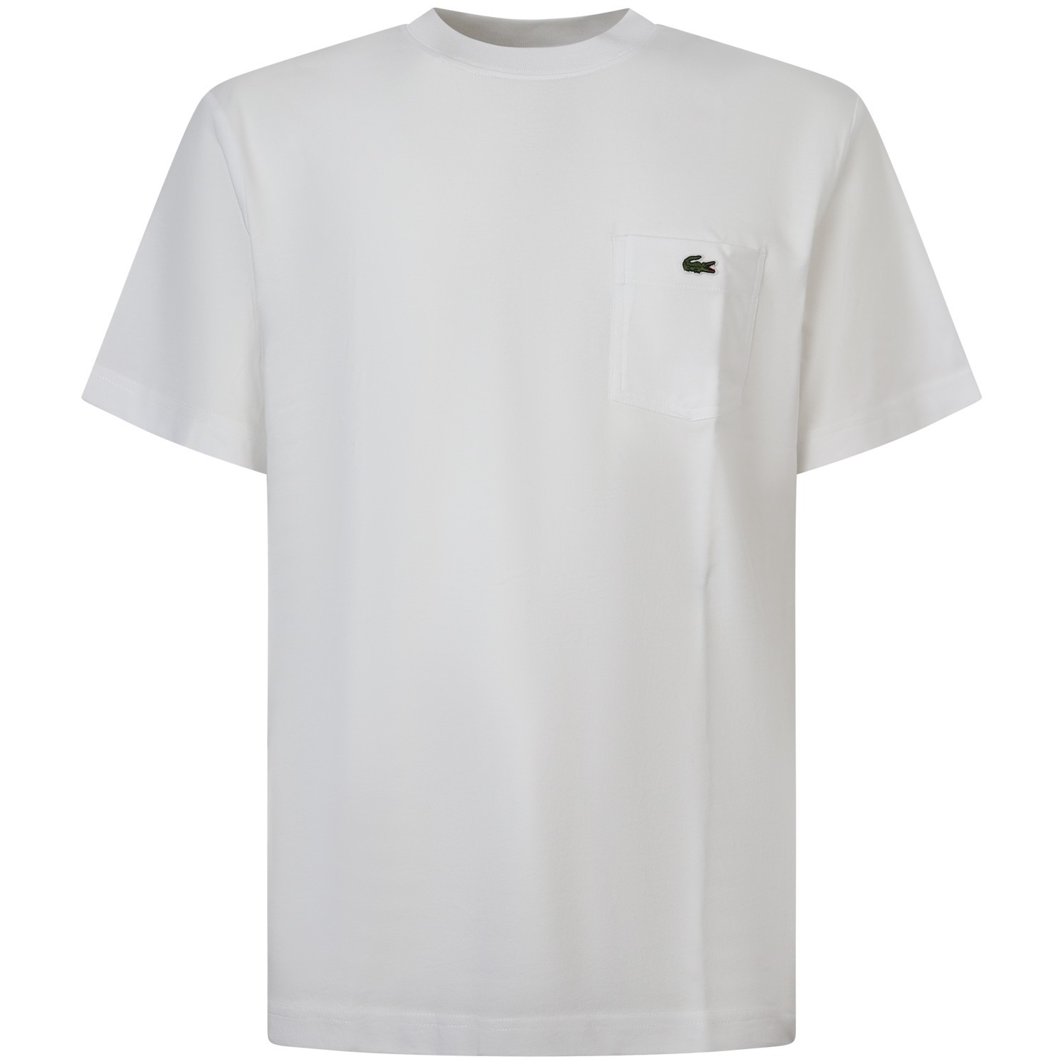 T-shirt bianca con taschino per uomo