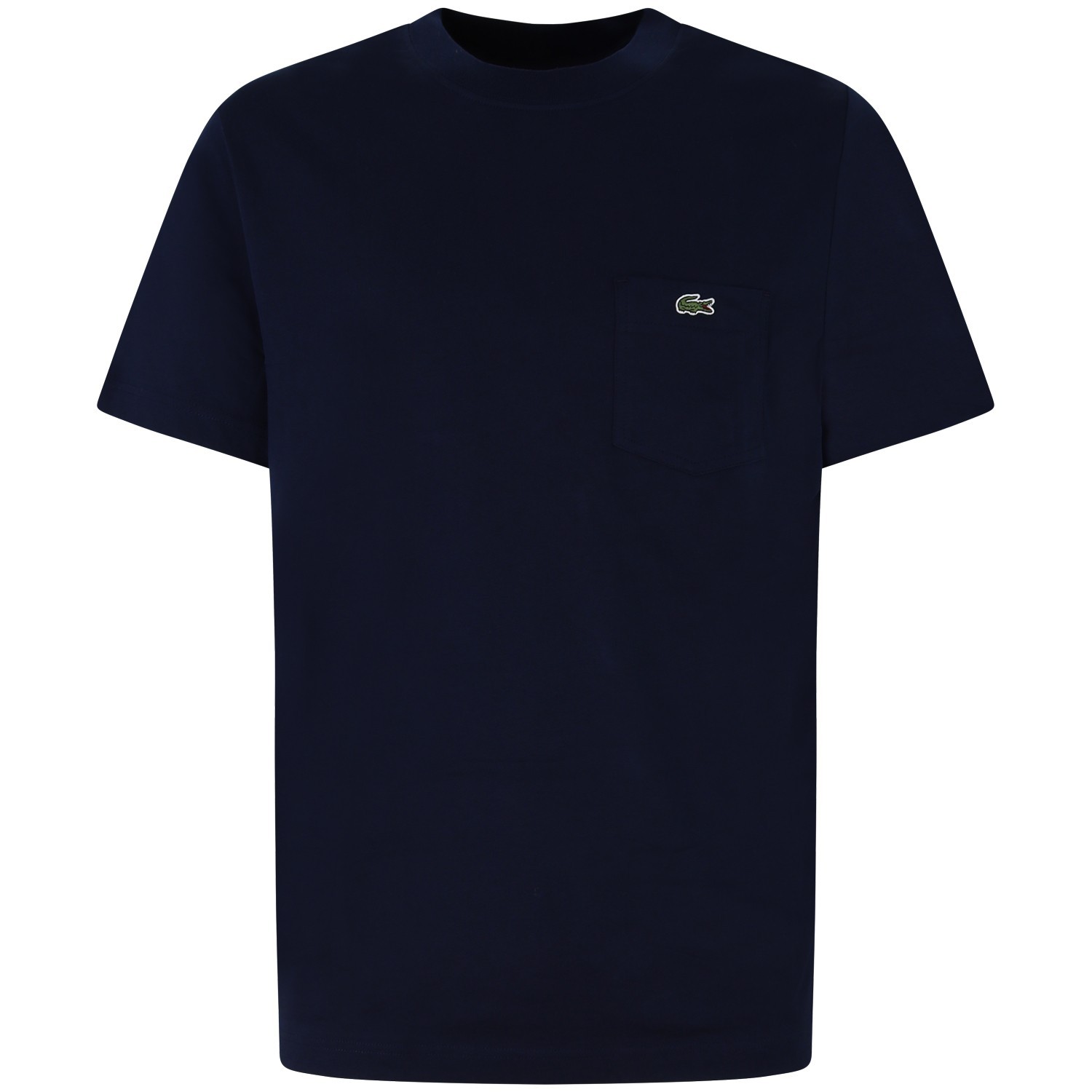 T-shirt blu con taschino per uomo
