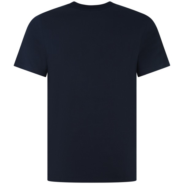 T-shirt blu con mini logo per uomo