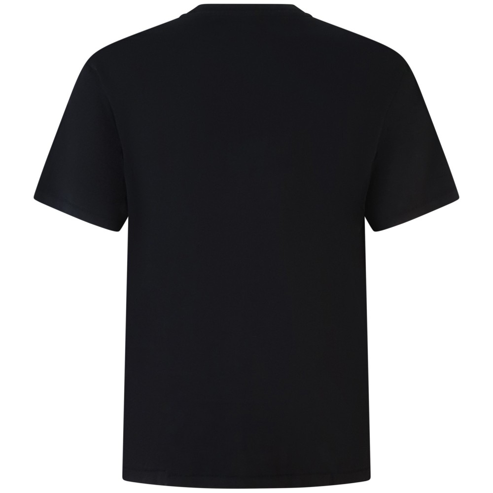 T-shirt nera con mini logo per uomo
